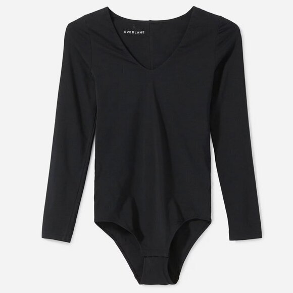 EVERLANE | THE LONG-SLEEVE V-NECK BODYSUIT - Picture 5 of 8